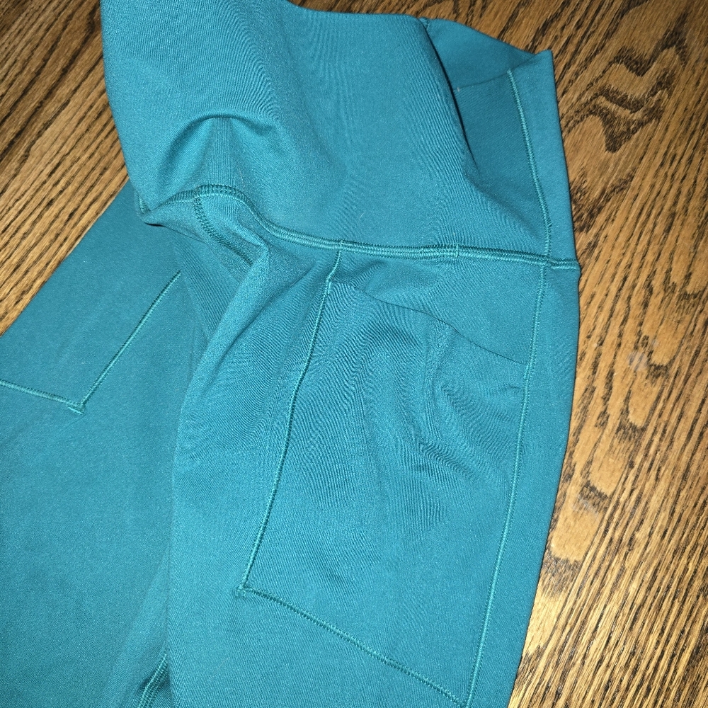 Athleta Teal Salutation Stash Flare-Leg Pants Size XXS - Picture 5 of 5